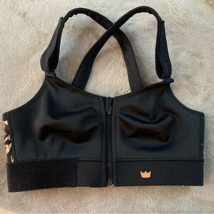 SHEFIT Black and Gold Sports Bra